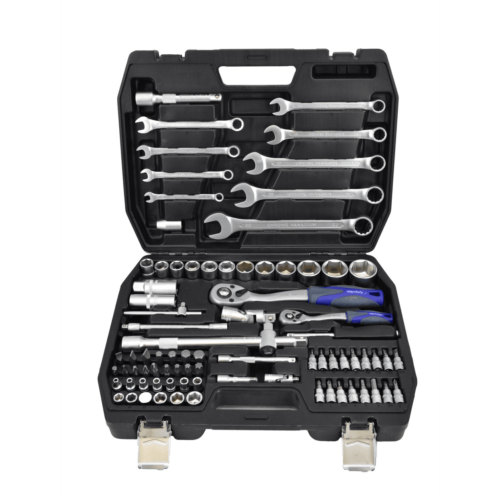 ADLER SADA NÁSTRČNÝCH A OČKO-PLOCHÝCH KĽÚČOV Cr-V 1/4" + 1/2"