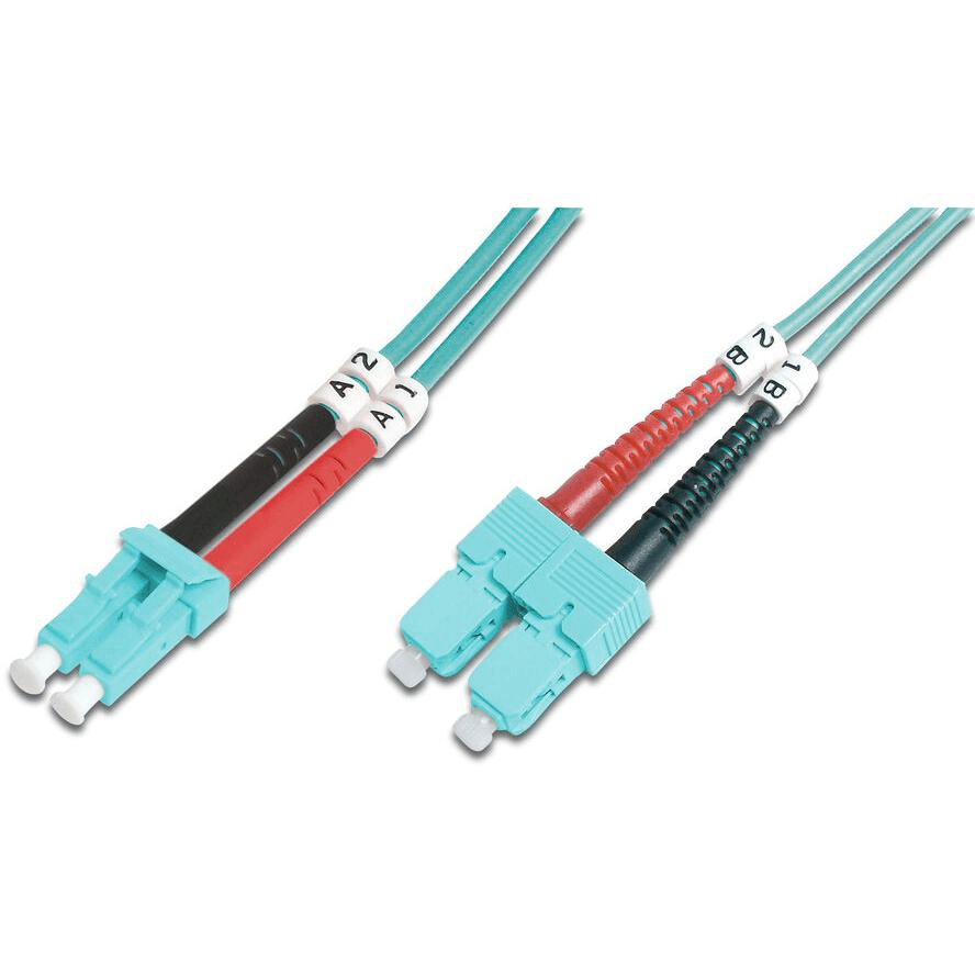 Digitus LWL Patchkabel DIGITUS LC > SC 10.00m Multimode Duplex OM3