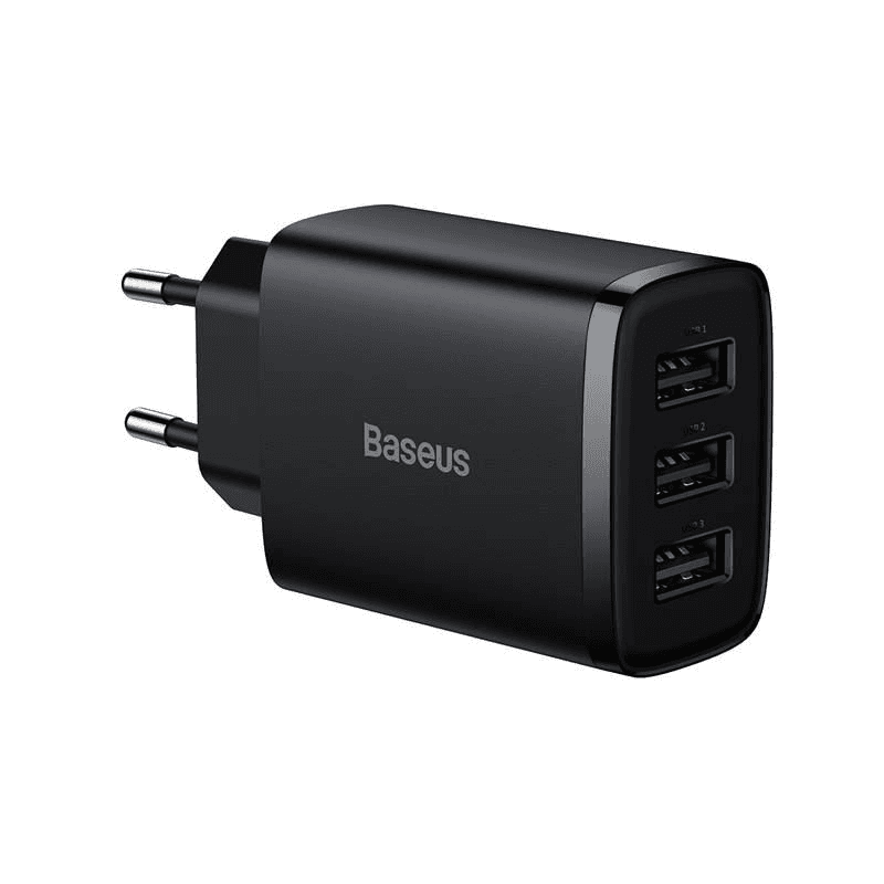 BASEUS NABÍJAČKA SIEŤOVÝ NAPÁJACÍ ADAPTÉR 3x USB 17W