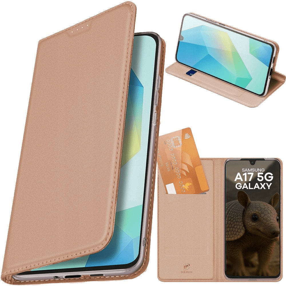 Puzdro s klapkou Dux Ducis pre Samsung Galaxy A17 5G, ružové