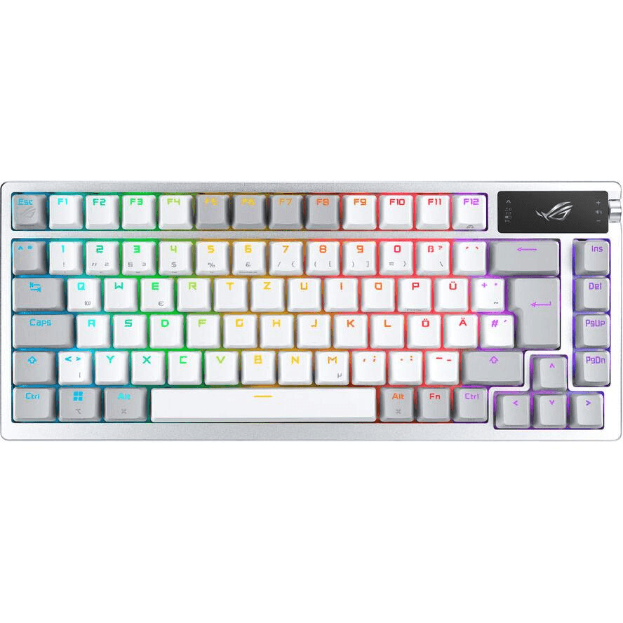 ASUS ROG Azoth White klávesnica Hranie USB + RF Wireless + Bluetooth QWERTZ Nemecký Biela