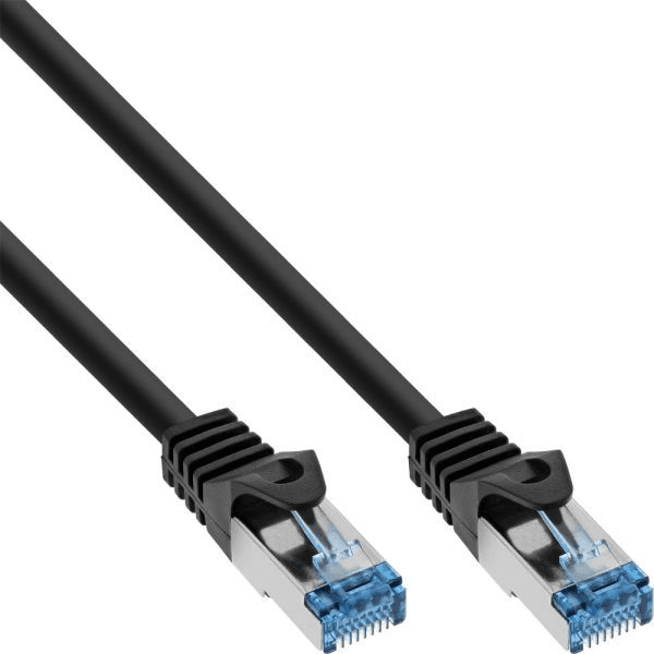 InLine 73801S sieťový kábel Čierna 1 m Cat6a S/FTP (S-STP)