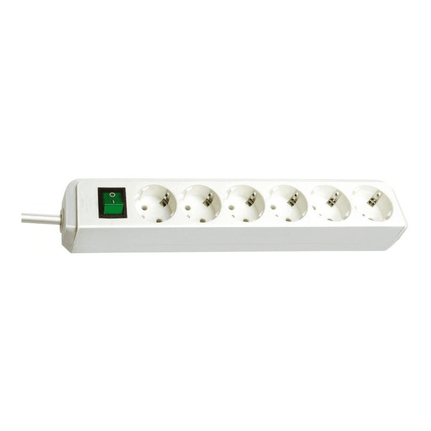 Brennenstuhl Eco biela S 6x