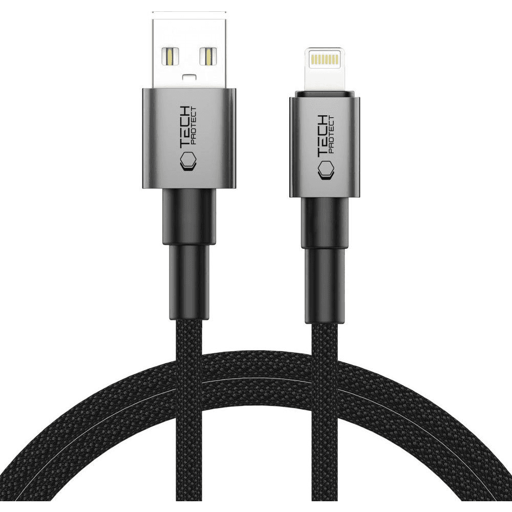 Kábel Tech-protect USB - Apple Lightning 1 m sivý