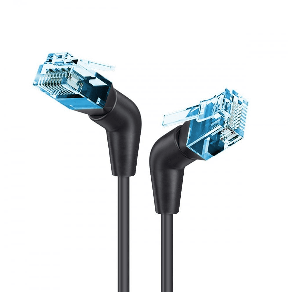 Techly ICOC UF6A-TPE36-005B sieťový kábel Čierna 0,5 m Cat6a U/FTP (STP)