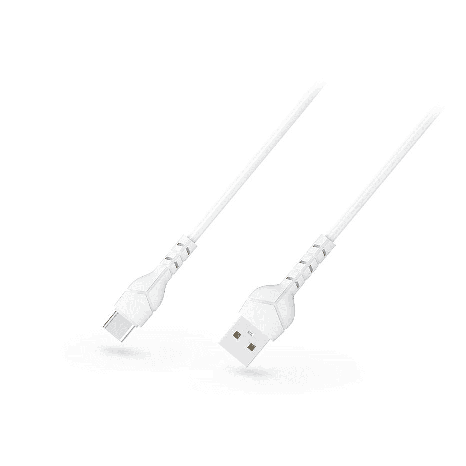 Kábel Devia USB - USB typ C 1 m biely