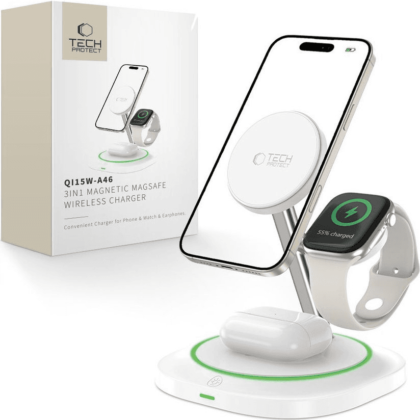 NABÍJAČKA QI STOJAN PRE MAGSAFE NA IPHONE / AIRPODS / WATCH