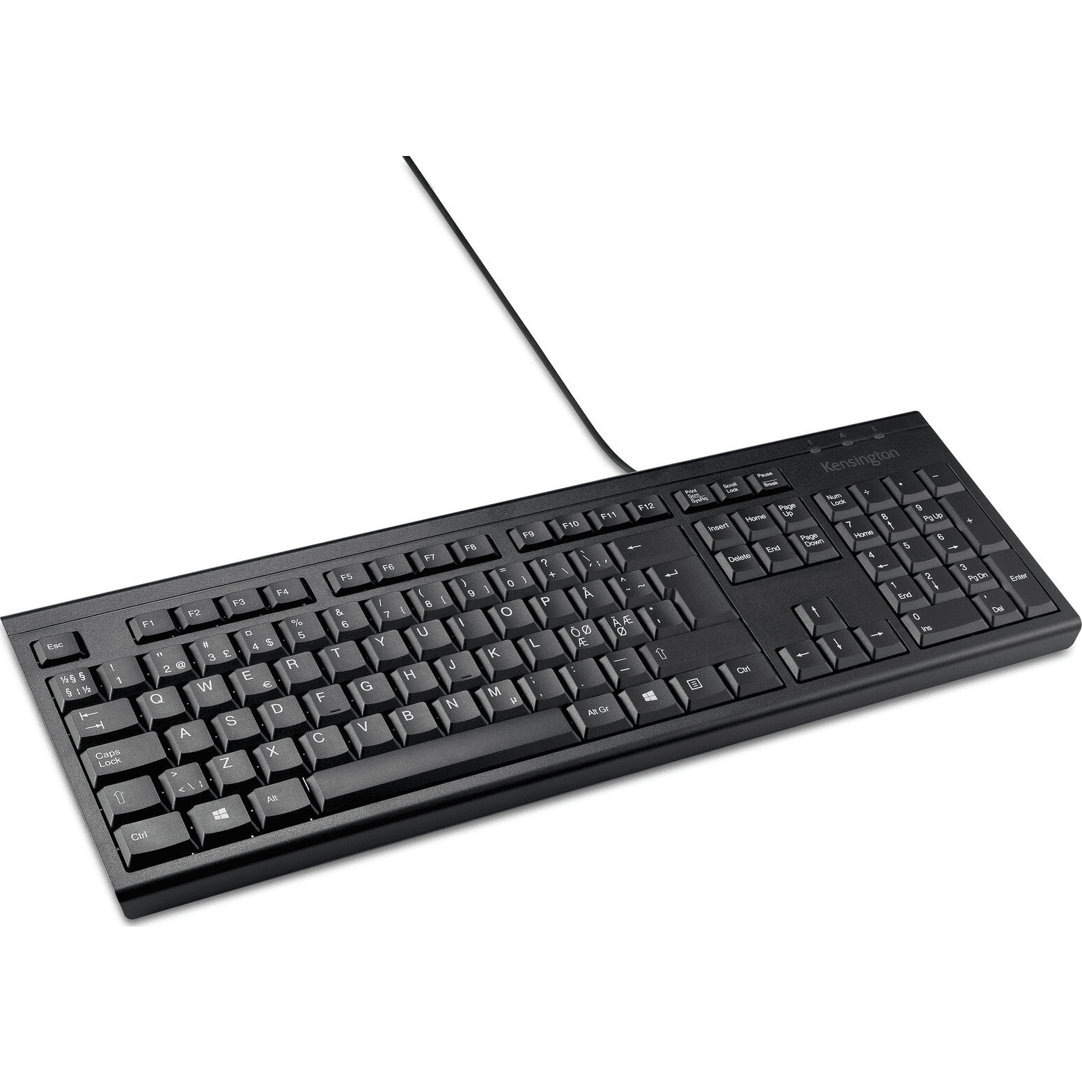 Kensington KB100 EQ klávesnica Domov / kancelária USB QWERTY Nordická Čierna