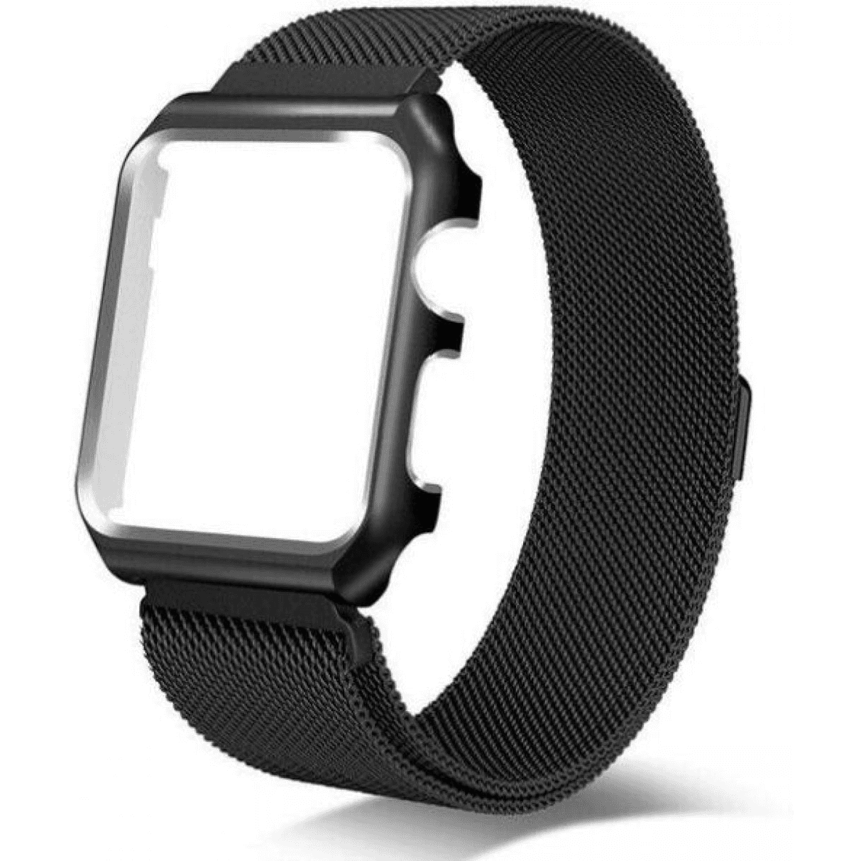 USAMS Remienok s puzdrom Apple Watch 4/5/6/7/ SE 40/41mm. čierna/black