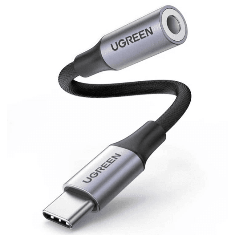 Ugreen 80154 kábel k mobilnému telefónu Čierna, Šedá USB C 3.5mm