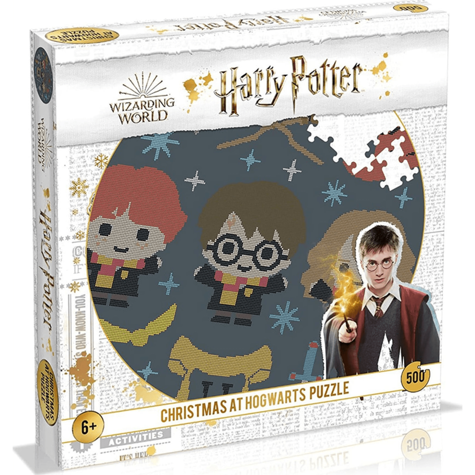 Harry Potter - Puzzle 500 dielikov v ozdobnej krabičke (Vianoce v Rokforte)