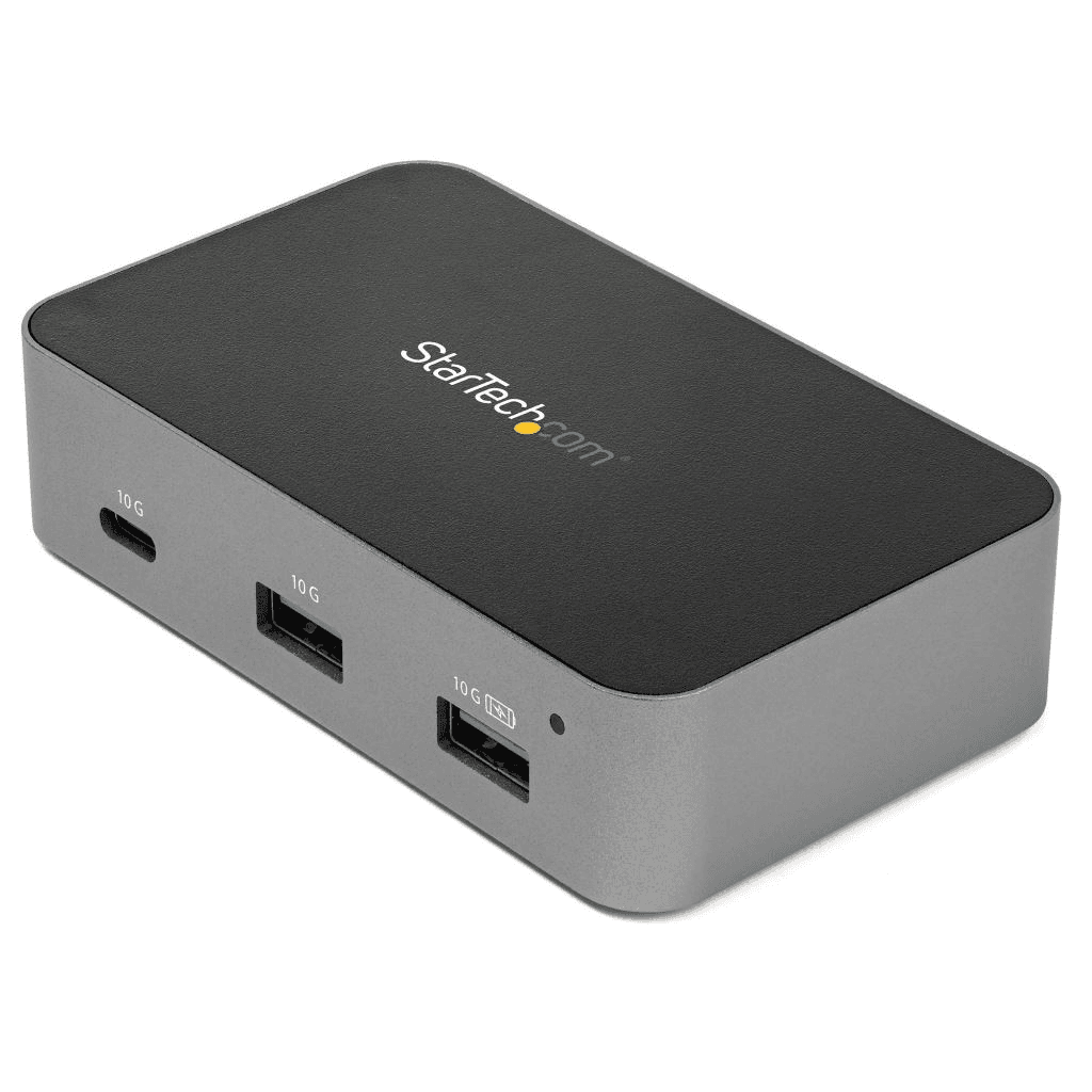 StarTech.com HB31C3A1CS hub USB 3.2 Gen 2 (3.1 Gen 2) Type-C 10000 Mbit/s Čierna, Šedá