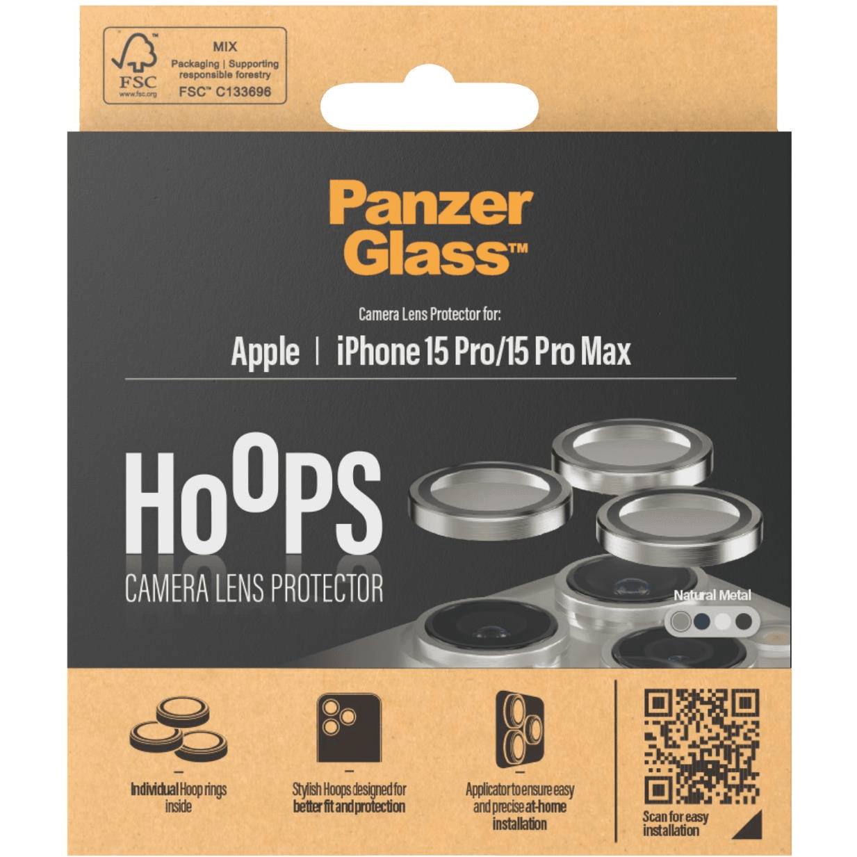 PanzerGlass 1195 chránič obrazovky a chrbta mobilného telefónu Číra ochranná fólia na displej Apple 1 kusov