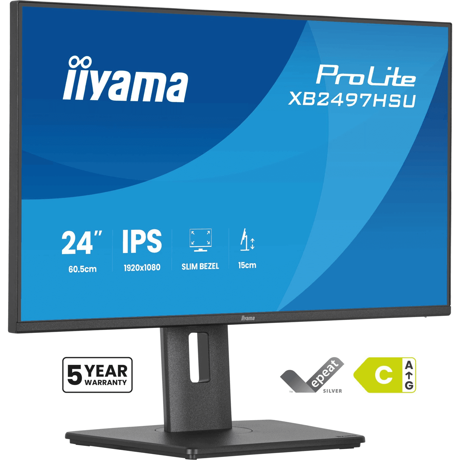 iiyama ProLite XB2497HSU-B1 LCD monitor 60,5 cm (23.8") 1920 x 1080 px Full HD LED Čierna
