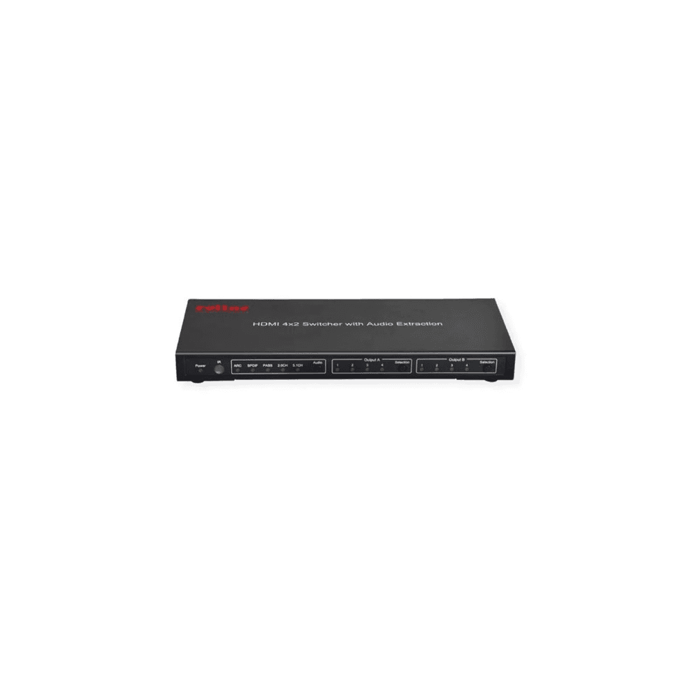 Prepínač / Rozbočovač 4x HDMI 2x 4K Matrix + diaľkové ovládanie