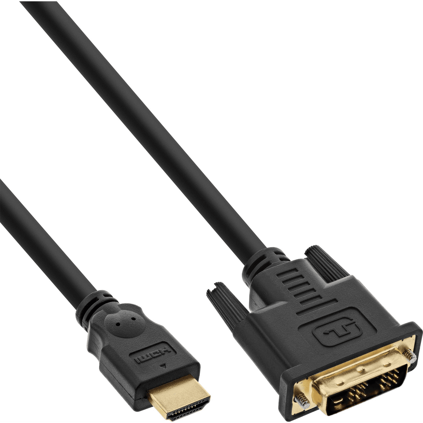 InLine 17659P adaptér na video kábel 0,5 m HDMI DVI-D Čierna