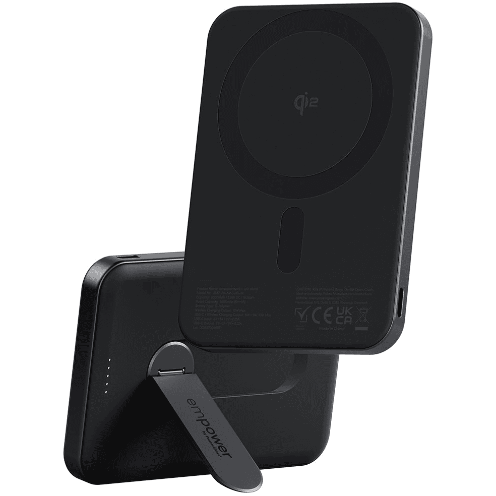 PanzerGlass empower™ by ® empower™ Bank w. Spin Stand | 5000mAh | Space Black Čierna