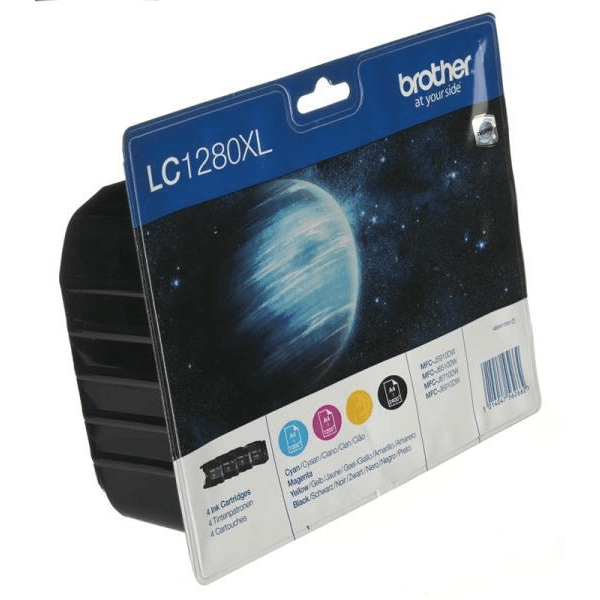 Brother LC1280XLVALBP atramentová náplň 4 kusov Originál Čierna, Azúrová, Purpurová, Žltá