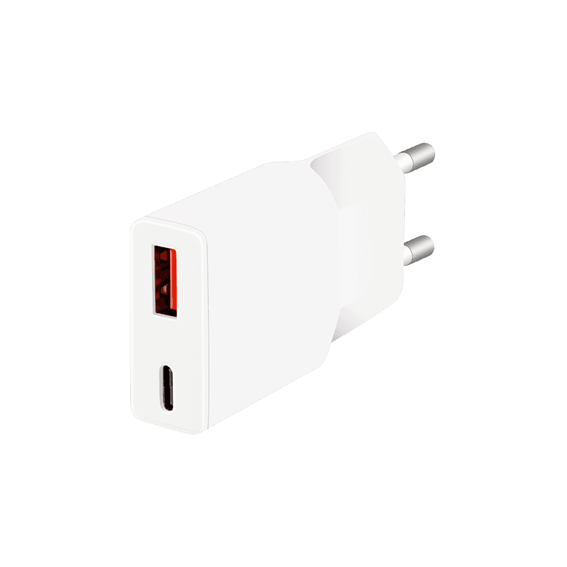 Nabíjačka GaN 20W USB-C PD USB QC LogiLink biela, rýchle nabíjanie