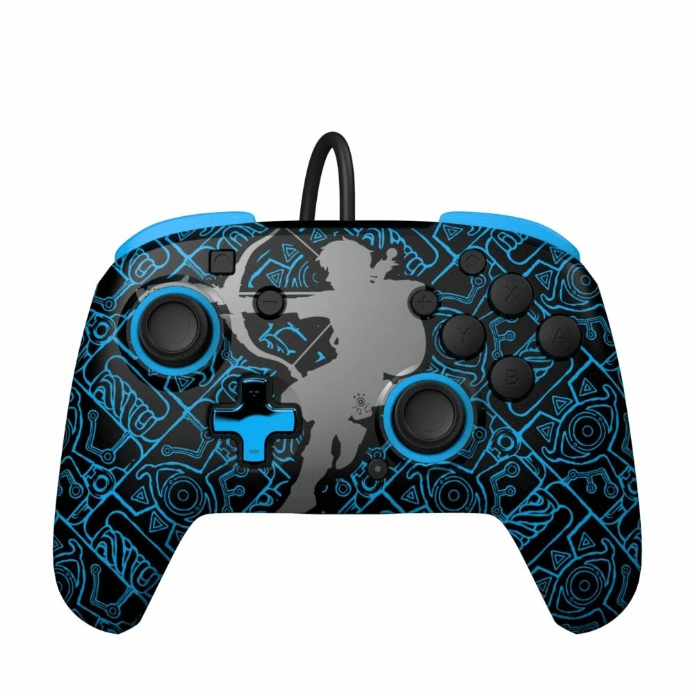 PDP Rematch: Sheikah Shoot Čierna, Modrá USB Gamepad Analógový/digitálny Nintendo Switch, Nintendo Switch Lite, Nintendo Switch OLED