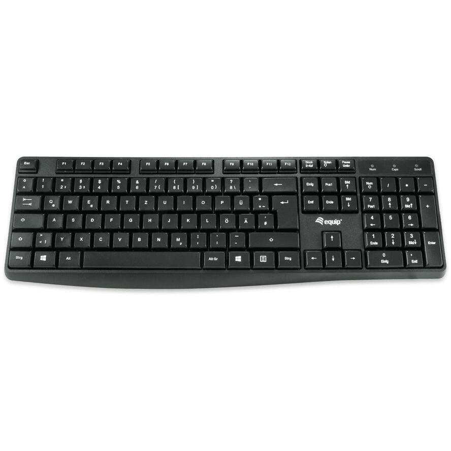 Equip 245210 klávesnica USB QWERTZ Nemecký Čierna