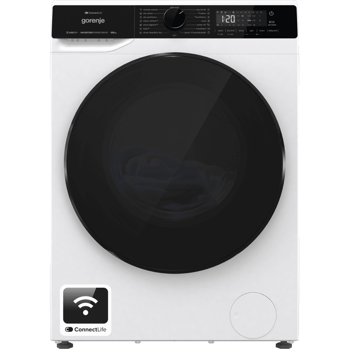 Gorenje G600 WD2PA964ADW kombinovaná práčka a sušička Voľne stojaci Predné plnenie Biela
