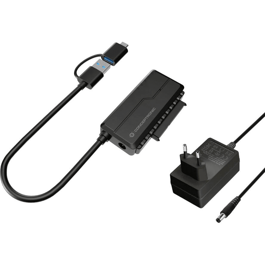 Conceptronic ABBY21B káblová redukcia USB Type-A SATA 22-pin Čierna
