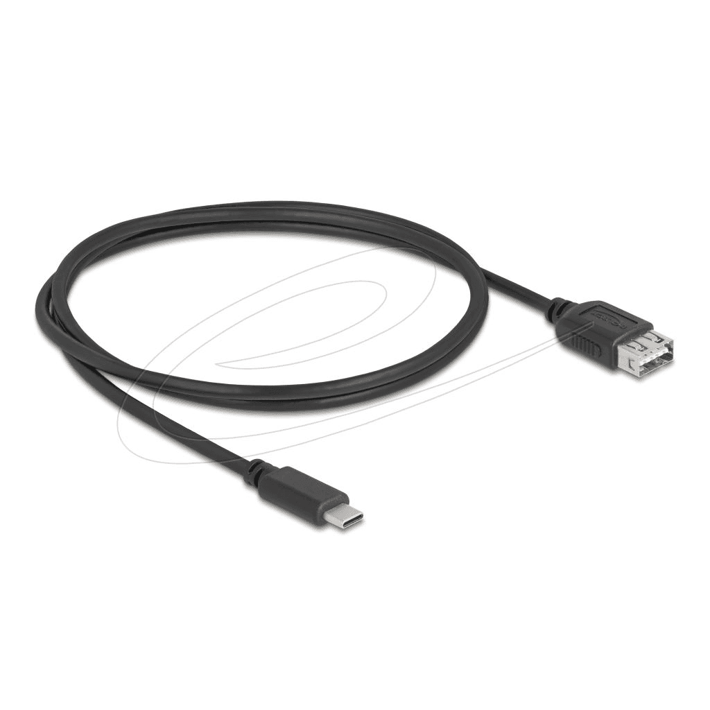 USB kábel 2.0 USB typ C samec na USB typ A samica 1 m Delock 81536