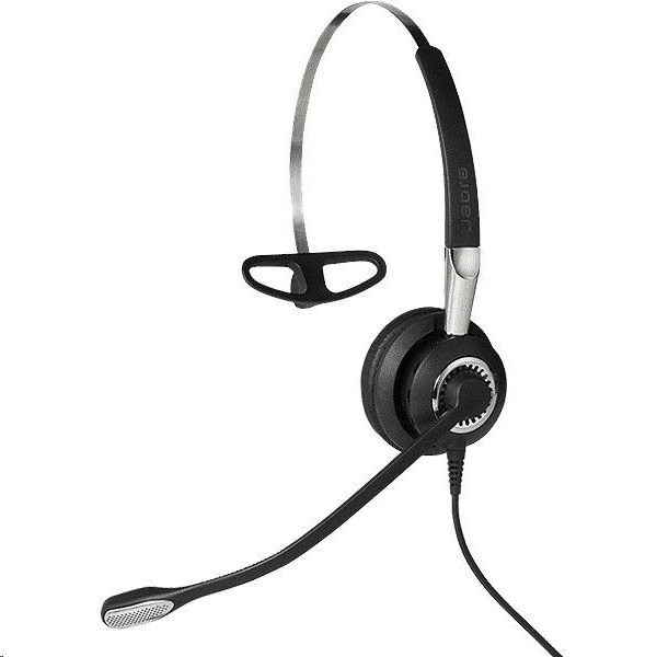 Jabra Biz 2400 II QD Mono NC 3 in 1 Slúchadlá s mikrofónom Kábel Náramok na krk, Závesný, Pres hlavu Kancelária / call centrum Čierna, Strieborná