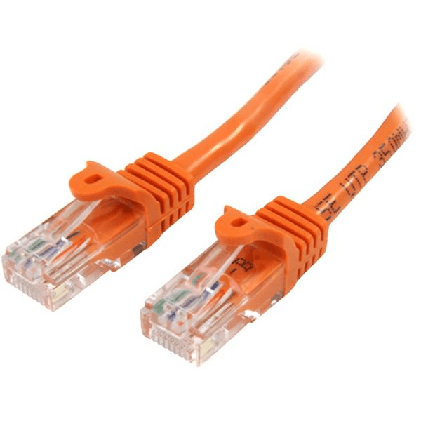 StarTech.com 45PAT50CMOR sieťový kábel Oranžová 0,5 m Cat5e U/UTP (UTP)