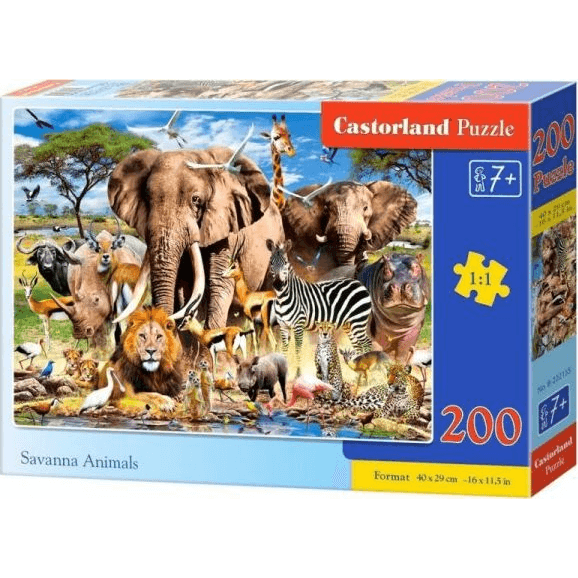 Castorland Savanna Animals Puzzle 200 kusov Zvieratá