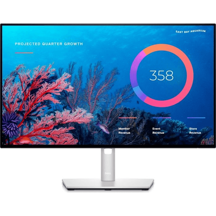 DELL UltraSharp U2422HE LED display 60,5 cm (23.8") 1920 x 1080 px Full HD Čierna, Strieborná