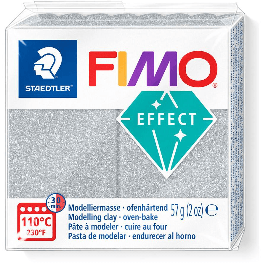 Fimo Effect PLASTICKÁ HMOTA STRIEBORNÁ LESKLÁ 57g 8010-812