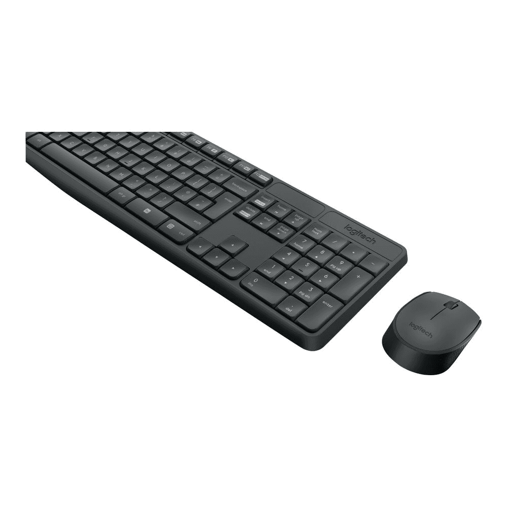 Logitech MK235 klávesnica Obsahuje myš Univerzálne USB AZERTY Francúzsky Šedá