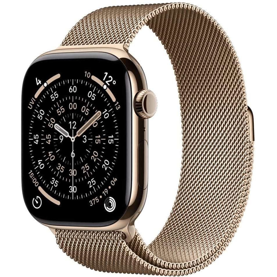Smart hodinky Apple Watch 11 GPS + Cellular 46 mm, Milanese Gold, S/M