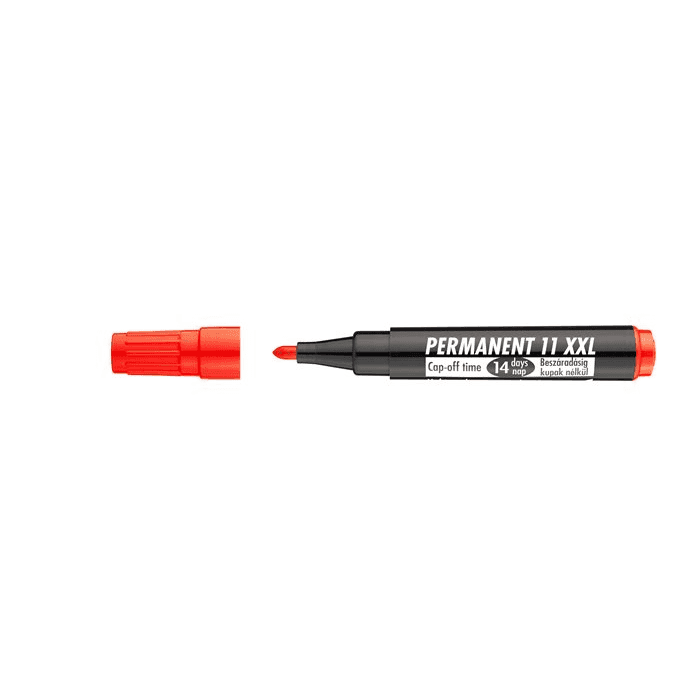 Permanentný popisovač "Permanent 11 XXL", červená, 1-3mm,