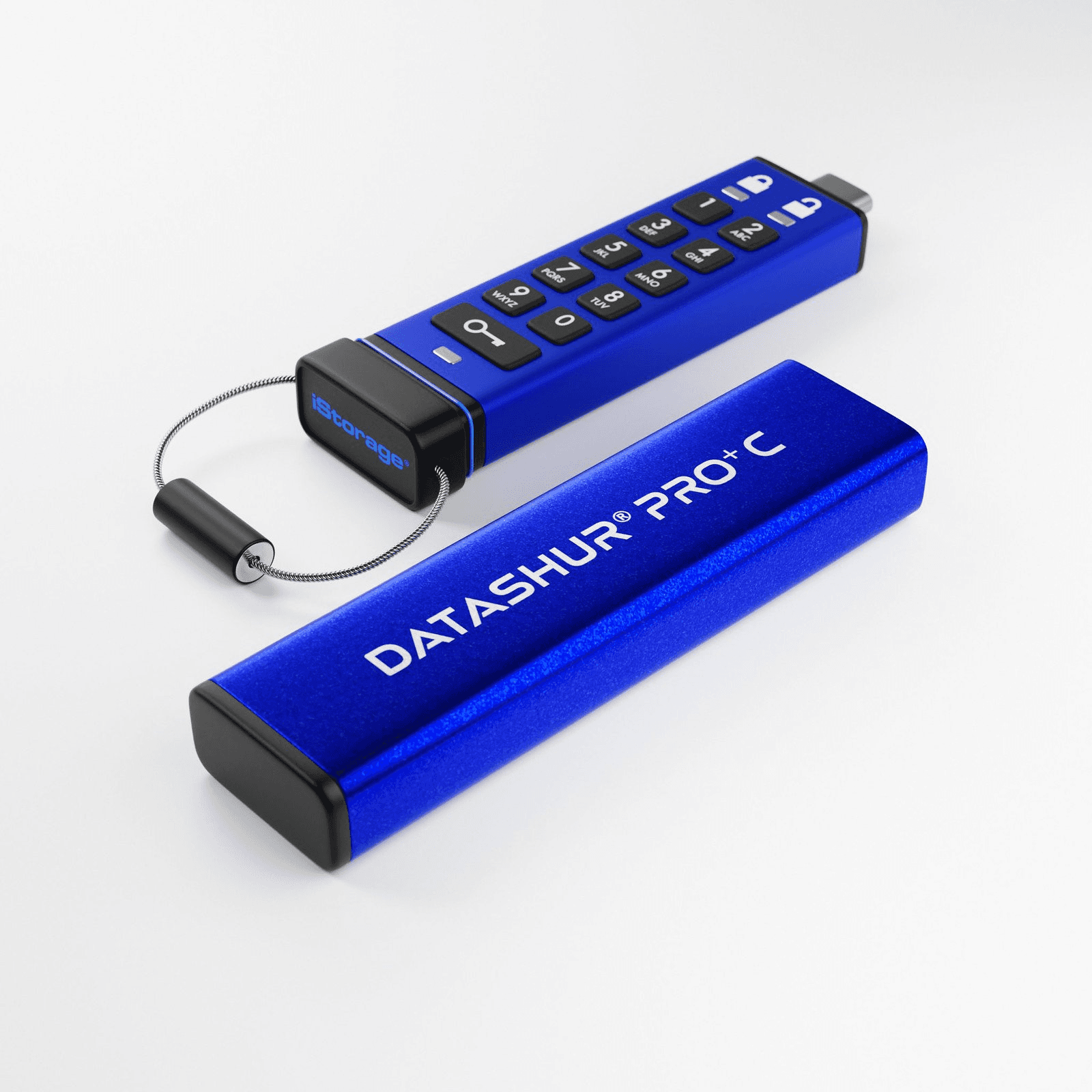 iStorage datAshur PRO+C USB kľúč 128 GB USB Typ-C 3.2 Gen 1 (3.1 Gen 1) Modrá