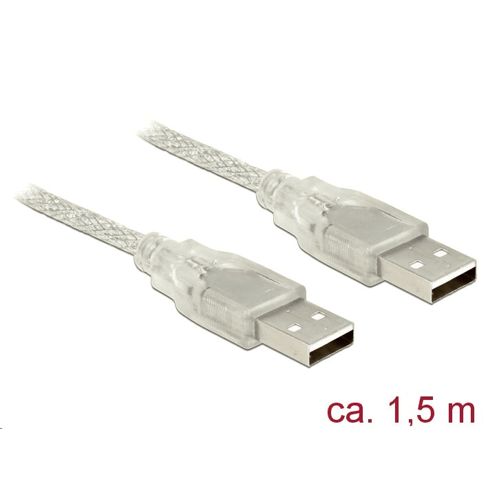 Kábel s USB 2.0 A zástrčkou (samec) > USB 2.0 A zástrčka (samec) 1,5m