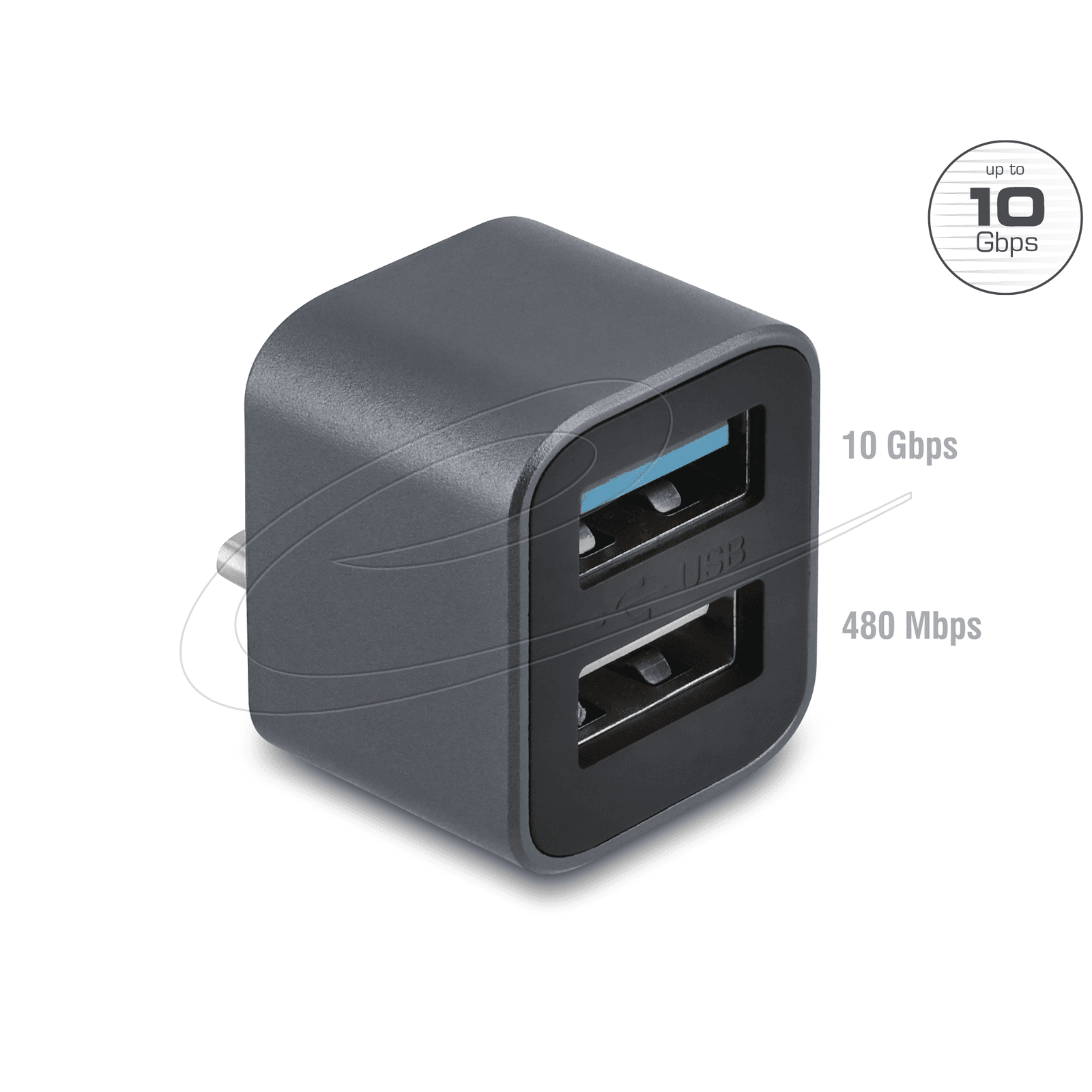 Mini USB Hub Mini USB-C samec na USB-A 10 Gb/s + USB 2.0 Delock 64359