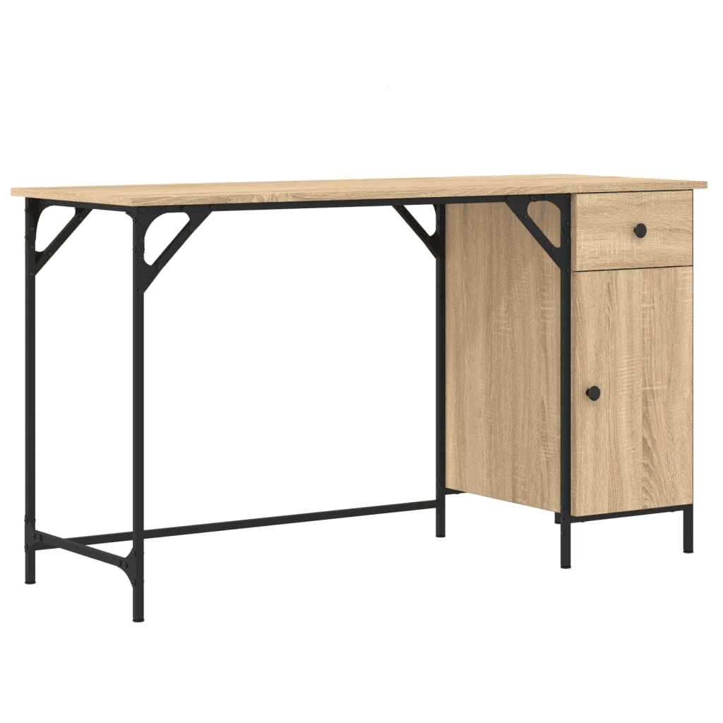 Písací stôl obdĺžnikový VidaXL 836219 131 x 48 x 75 cm dub sonoma
