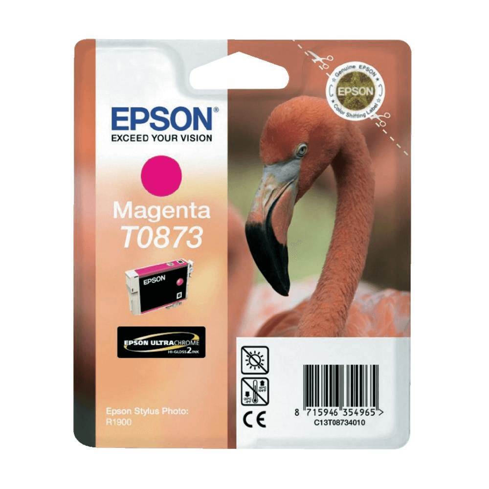 Epson Flamingo T0873 atramentová náplň 1 kusov Originál Purpurová