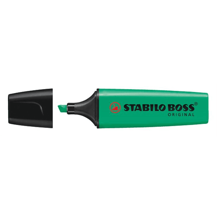 STABILO BOSS ORIGINAL zvýrazňovač 1 kusov Hrot dláta Tyrkysová