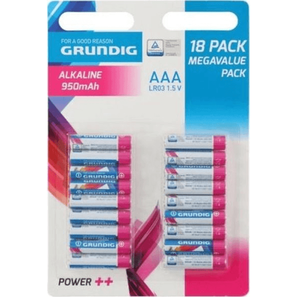 Alkalické batérie Grundig AAA (R3) 18 ks