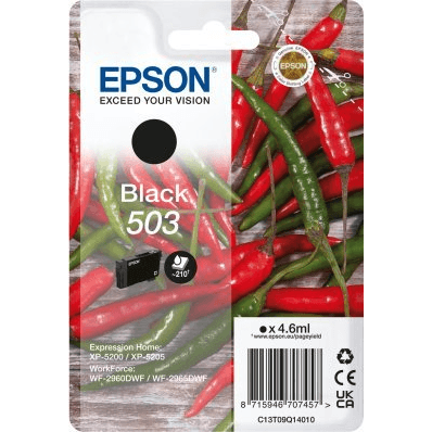 Epson 503 atramentová náplň 1 kusov Originál Štandardná výťažnosť Čierna