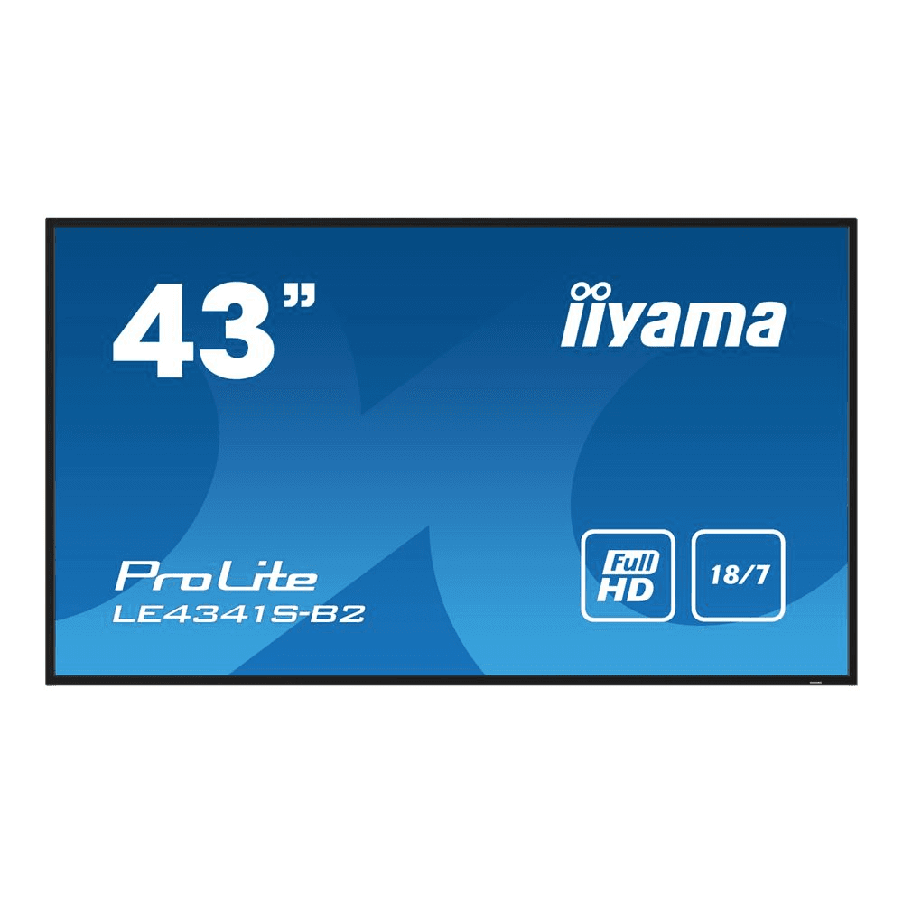 iiyama PROLITE LE4341S-B2 Plochá digitálna tabuľa 108 cm (42.5") LCD 350 cd/m² Full HD Čierna 18/7