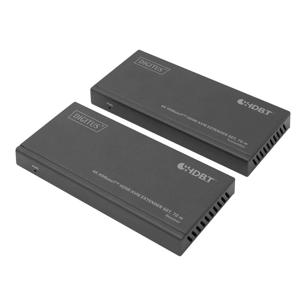 DIGITUS HDBaseT HDMI KVM Extender 4K30Hz, dosah 70m, 10.2 Gbps, HDCP 2.2