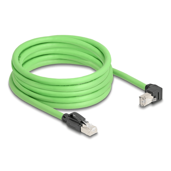 Sieťový kábel RJ45 Cat.6A samec na samec SF/UTP PUR (TPU) 5m Delock 80897