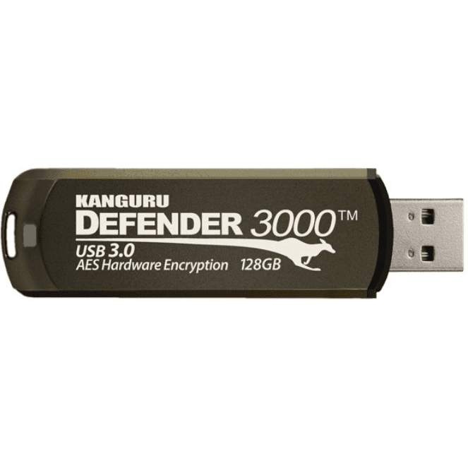 iStorage Kanguru Defender 3000 USB kľúč 16 GB USB Typ-A 3.2 Gen 1 (3.1 Gen 1) Hnedá