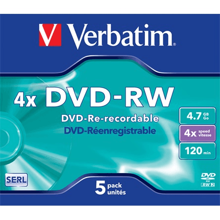 Verbatim DVD-RW Matt Silver 4x 4,7 GB 1 kusov