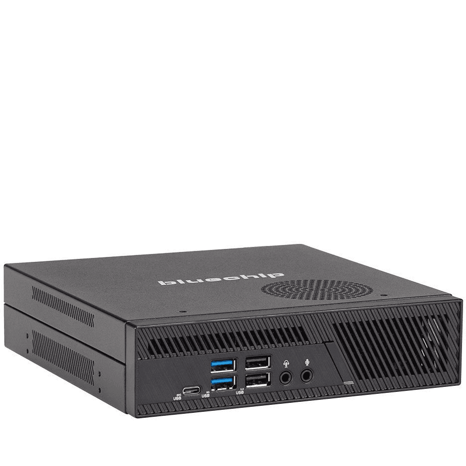 bluechip BUSINESSline S3137 *EDU* Intel® Core™ i3 i3-14100 8 GB DDR5-SDRAM 500 GB SSD Windows 11 Pro Mini PC Čierna